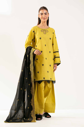 Nishat Linen 3 Piece - Dyed Embroidered Suit - 42502250 Online Shopping
